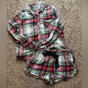 Aerie Flannel Plaid Sleepwear Pajamas Set S/M